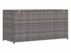 vidaxl Caja de almacenaje de jardín ratán sintético 120x50x60 cm