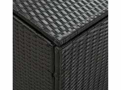 Outlet vidaxl Caja de almacenaje de jardín ratán sintético 180x90x70 cm Negro