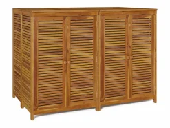 vidaxl Caja de almacenaje de jardín madera maciza acacia 140x87x104 cm