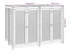 vidaxl Caja de almacenaje de jardín madera maciza acacia 140x87x104 cm