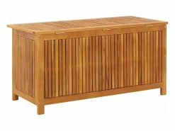 vidaxl Caja de almacenaje de jardín madera maciza acacia 113x50x58 cm