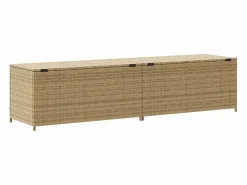 Discount Caja de almacenaje de jardín ratán sintético mezcla 469L Baúl De Jardín