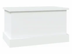 vidaxl Caja de almacenaje de madera de ingeniería blanca 50x30x28 cm