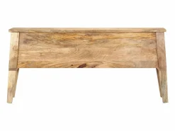 vidaxl Caja de almacenaje de madera maciza de mango 99x35x48 cm