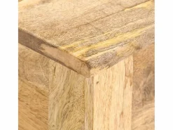 vidaxl Caja de almacenaje de madera maciza de mango 99x35x48 cm