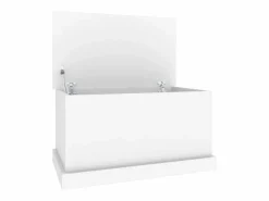vidaxl Caja de almacenaje de madera de ingeniería blanca 70x40x38 cm