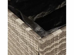 Online Caja de almacenaje jardín madera acacia ratán 110x55x63 cm Baúl De Jardín