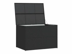 vidaxl Caja de almacenaje jardín ratán sintético 150x100x100 cm