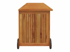 vidaxl Caja de almacenaje jardín con ruedas madera acacia 150x50x58 cm