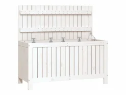 Sale vidaxl Caja de almacenaje jardín madera de pino 115x49x60 cm Blanco