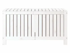 Sale vidaxl Caja de almacenaje jardín madera de pino 115x49x60 cm Blanco