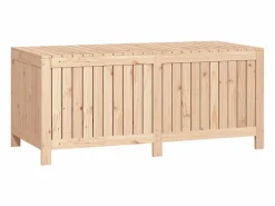 Clearance Caja de almacenaje jardín madera maciza de pino 147x68x64 cm ES119892 Baúl De Jardín