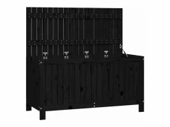 Caja de almacenaje jardín madera de pino 121x55x64 cm Baúl De Jardín