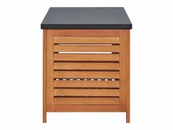 Clearance vidaxl Caja de almacenaje jardín madera maciza eucalipto 150x50x55 cm Marru00f3n
