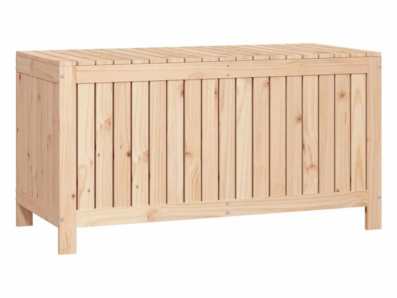 vidaxl Caja de almacenaje jardín madera maciza de pino 121x55x64 cm