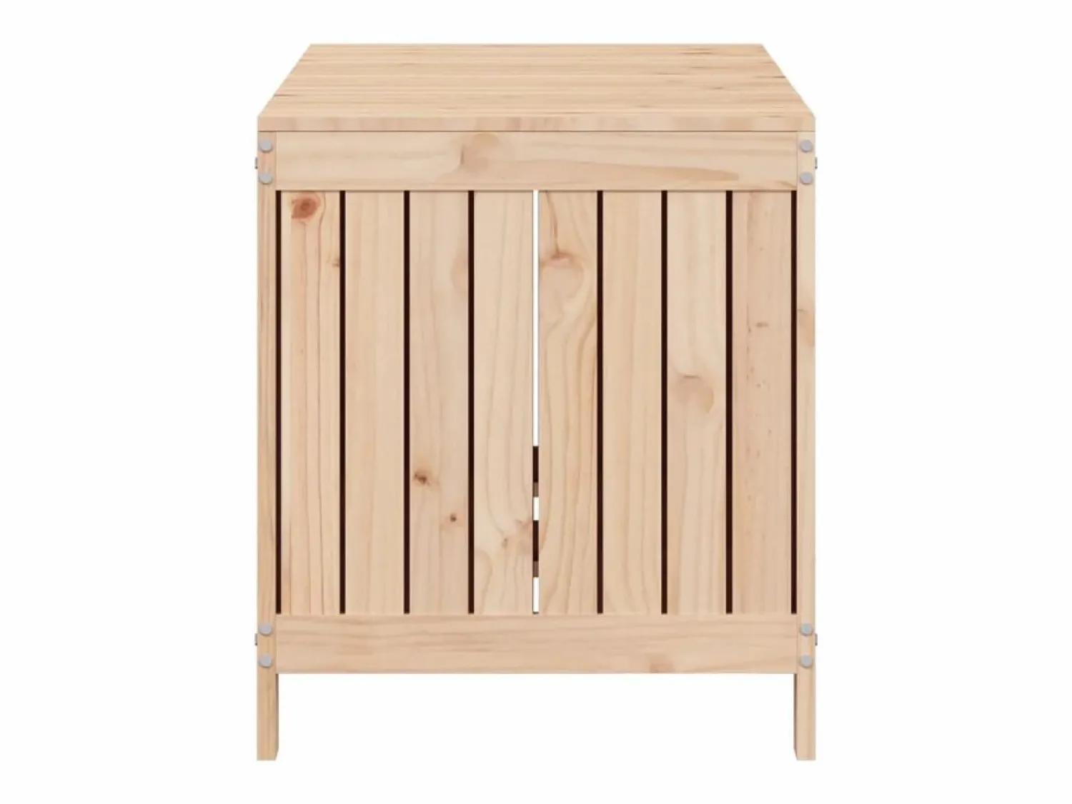 vidaxl Caja de almacenaje jardín madera maciza de pino 121x55x64 cm