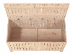 vidaxl Caja de almacenaje jardín madera maciza de pino 121x55x64 cm