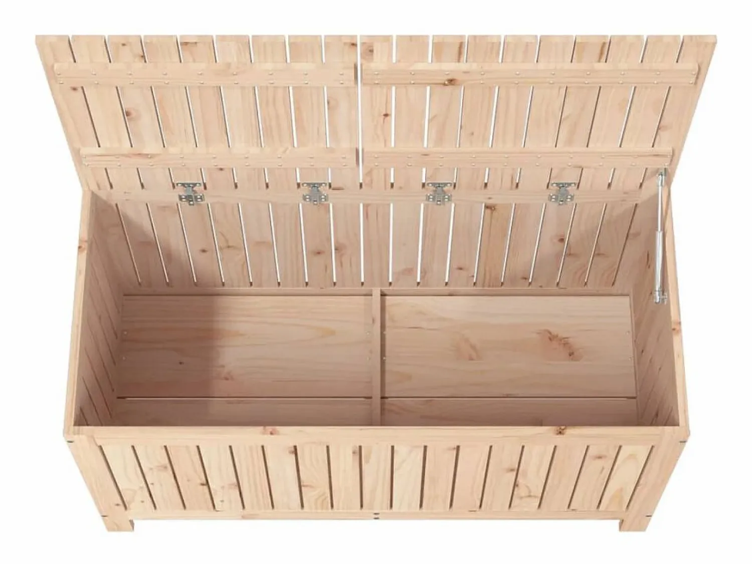 vidaxl Caja de almacenaje jardín madera maciza de pino 121x55x64 cm