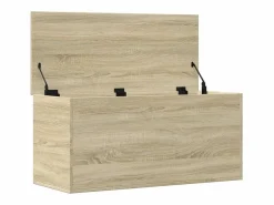 Discount Caja de almacenaje madera ingeniería roble Sonoma 100x42x46 cm Baúl Y Arcón