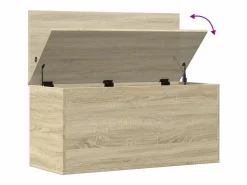 Discount Caja de almacenaje madera ingeniería roble Sonoma 100x42x46 cm Baúl Y Arcón