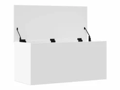 Outlet vidaxl Caja de almacenaje madera de ingeniería blanca 100x42x46 cm Blanco