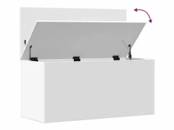 Outlet vidaxl Caja de almacenaje madera de ingeniería blanca 100x42x46 cm Blanco