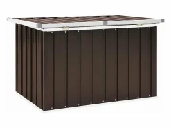 Clearance Caja de almacenaje para jardín marrón 109x67x65 cm ES973699 Marru00f3n