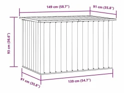 vidaxl Caja de almacenaje para jardín 149x99x93 cm