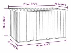 Hot Caja de almacenaje para jardín 171x99x93 cm Baúl De Jardín
