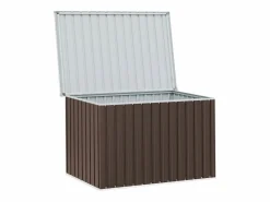 vidaxl Caja de almacenaje para jardín marrón 149x99x93 cm