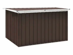 vidaxl Caja de almacenaje para jardín marrón 149x99x93 cm