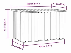 vidaxl Caja de almacenaje para jardín 149x99x93 cm