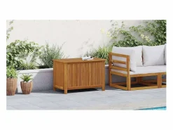 Sale Caja de almacenamiento de jardín 90x50x58 cm madera maciza de acacia Marru00f3n