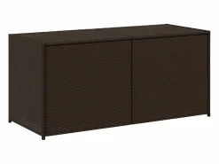 Clearance Caja de almacenamiento de jardín marrón de 283 l de resina tejida Armario De Jardín