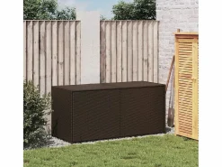 Clearance Caja de almacenamiento de jardín marrón de 283 l de resina tejida Armario De Jardín