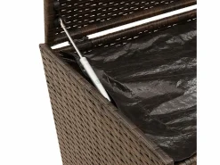 Clearance Caja de almacenamiento de jardín marrón de 283 l de resina tejida Armario De Jardín