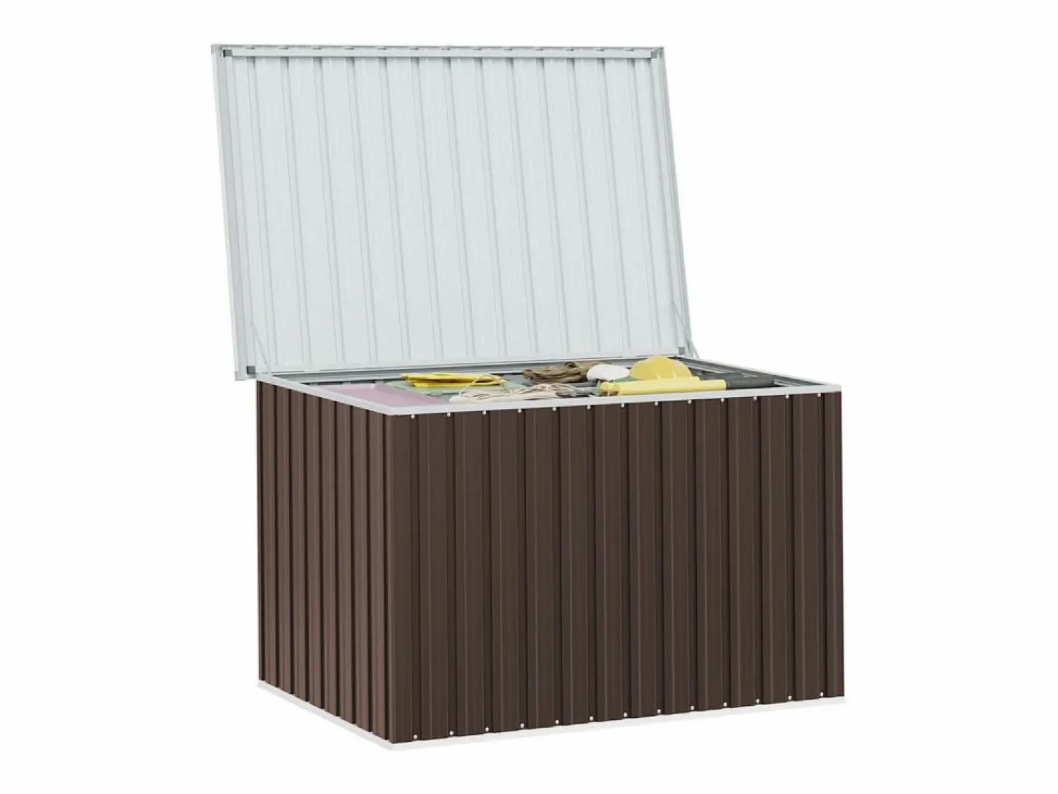 New Caja de almacenamiento de jardín Marrón 149x99x93 cm Armario De Jardín
