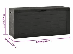 Outlet Caja de almacenamiento de jardín 116x44x55 cm Baúl De Jardín