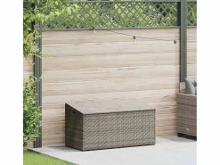 Caja de almacenamiento de jardín 110x50x58 cm resina tejida
