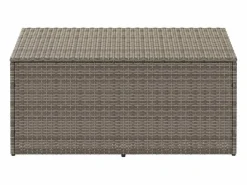 Caja de almacenamiento de jardín 110x50x58 cm resina tejida