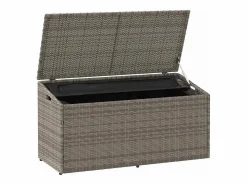 Caja de almacenamiento de jardín 110x50x58 cm resina tejida