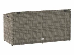 Caja de almacenamiento de jardín 110x50x58 cm resina tejida