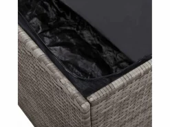 Caja de almacenamiento de jardín 110x50x58 cm resina tejida