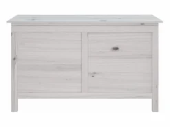 Sale Caja de almacenamiento de jardín blanca de madera maciza de abeto Armario De Jardín