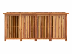 Hot Caja de almacenamiento de jardín 175x80x75 cm madera maciza de acacia Marru00f3n