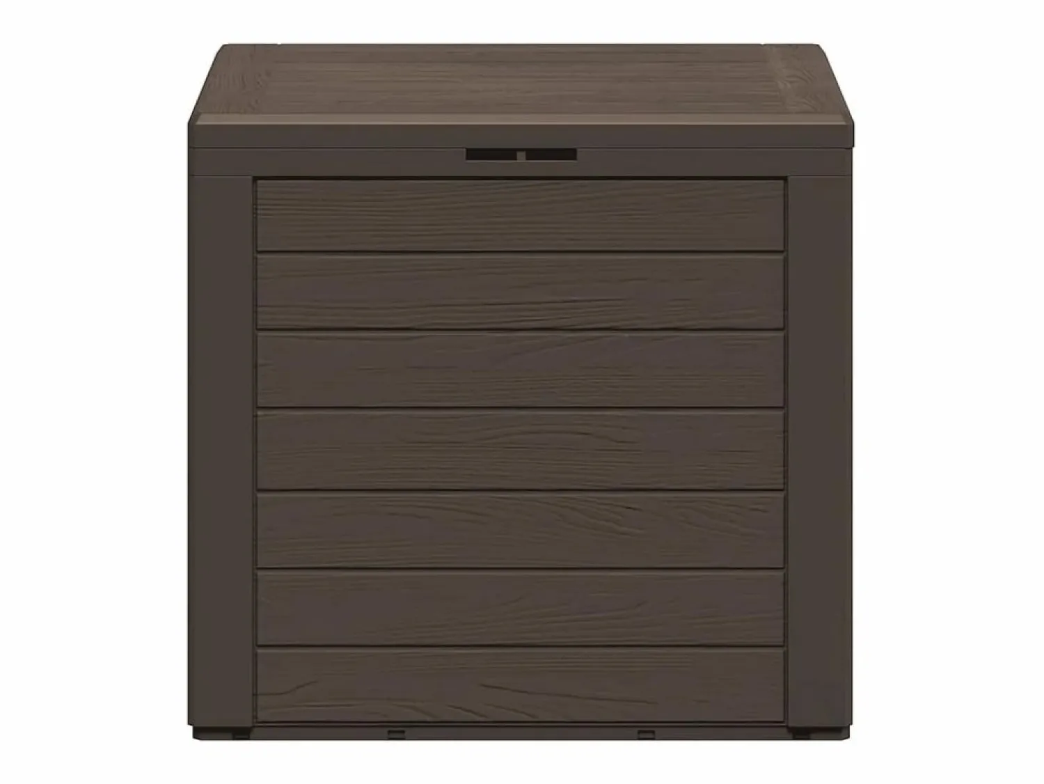 Caja de almacenamiento de jardín Marrón 58,5x46x55 cm Polipropileno