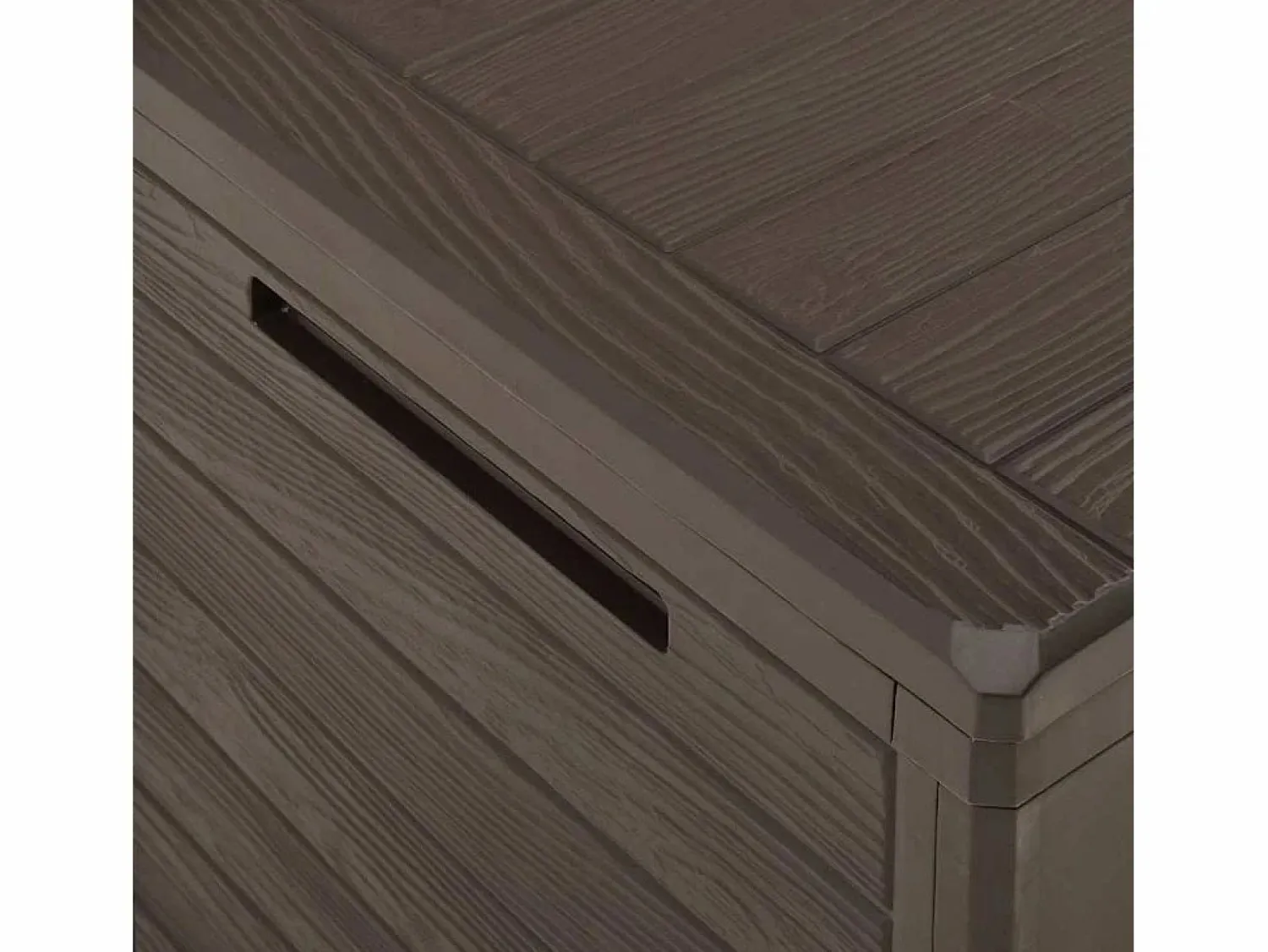 Caja de almacenamiento de jardín Marrón 58,5x46x55 cm Polipropileno