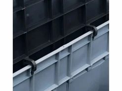 Best Caja de almacenamiento de jardín 320 L y negro ES808998 Gris