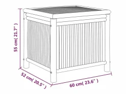 New Caja de almacenamiento de jardín 60x52x55 cm Bambú Armario De Jardín