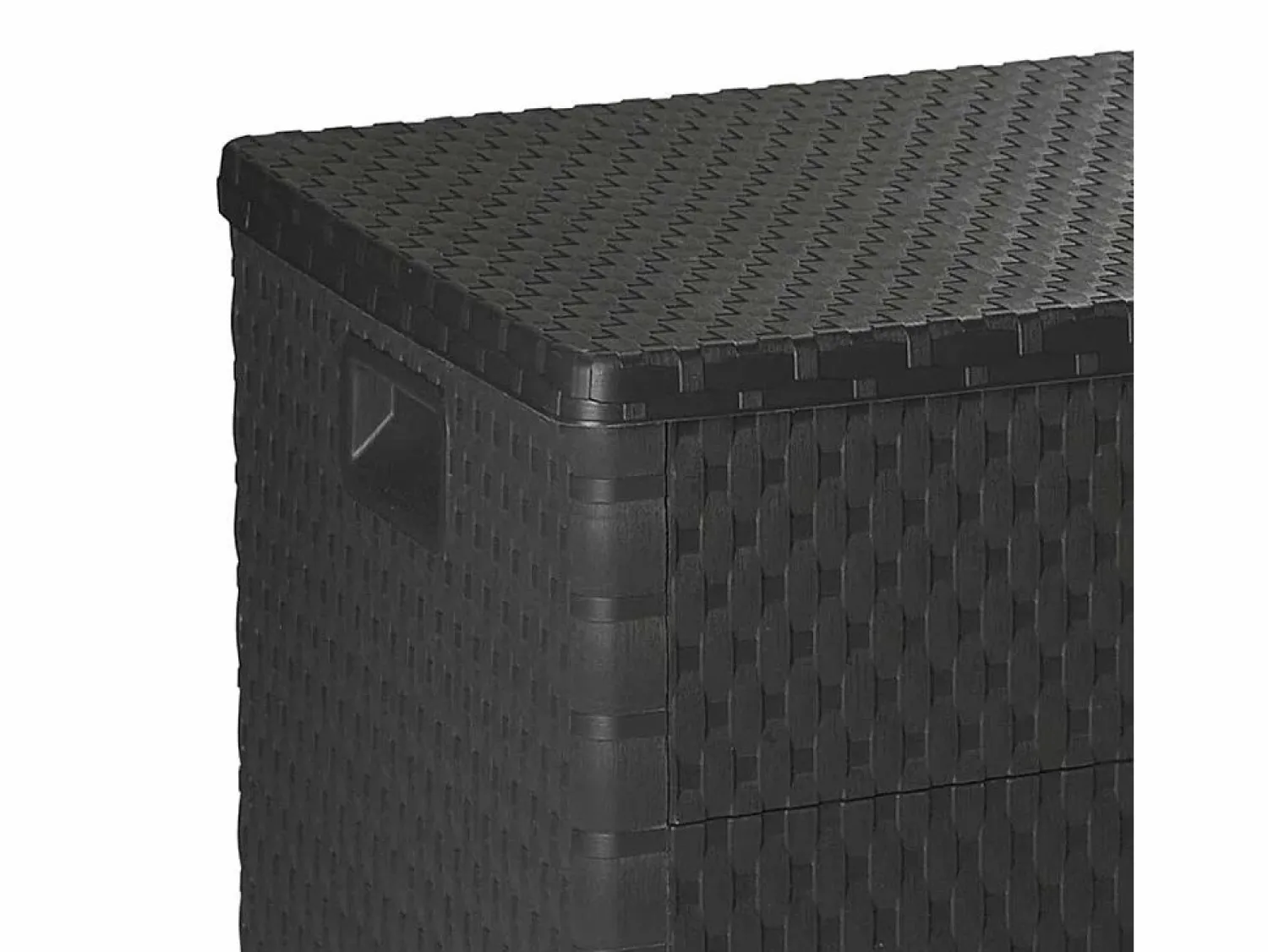 New Caja de almacenamiento de jardín Antracita 120x56x63 cm PP Ratán Gris
